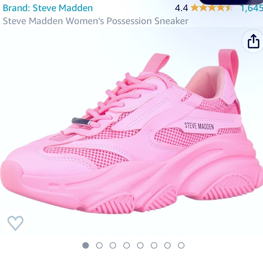 never worn pink steve madden tennis shoes!!